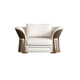 Modern Faux Leather Living Room Sofa Set in Brown & White Set of 3-Richsoul-Furniture,Living Room Furniture,Living Room Sets