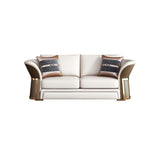 Modern Faux Leather Living Room Sofa Set in Brown & White Set of 3-Richsoul-Furniture,Living Room Furniture,Living Room Sets