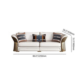 Modern Faux Leather Living Room Sofa Set in Brown & White Set of 3-Richsoul-Furniture,Living Room Furniture,Living Room Sets
