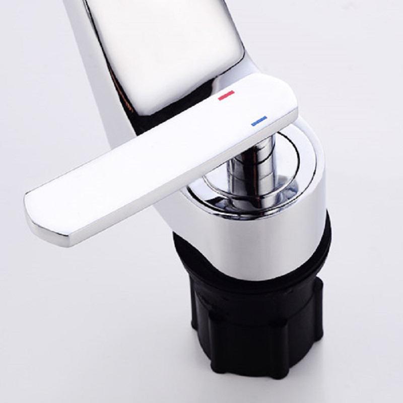 Modern Creative Bathroom Sink Faucet Single Handle One-Hole Sink Faucet Brass