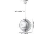 Rotatable Modern 1-Light Globe Metal Pendant Light White Color