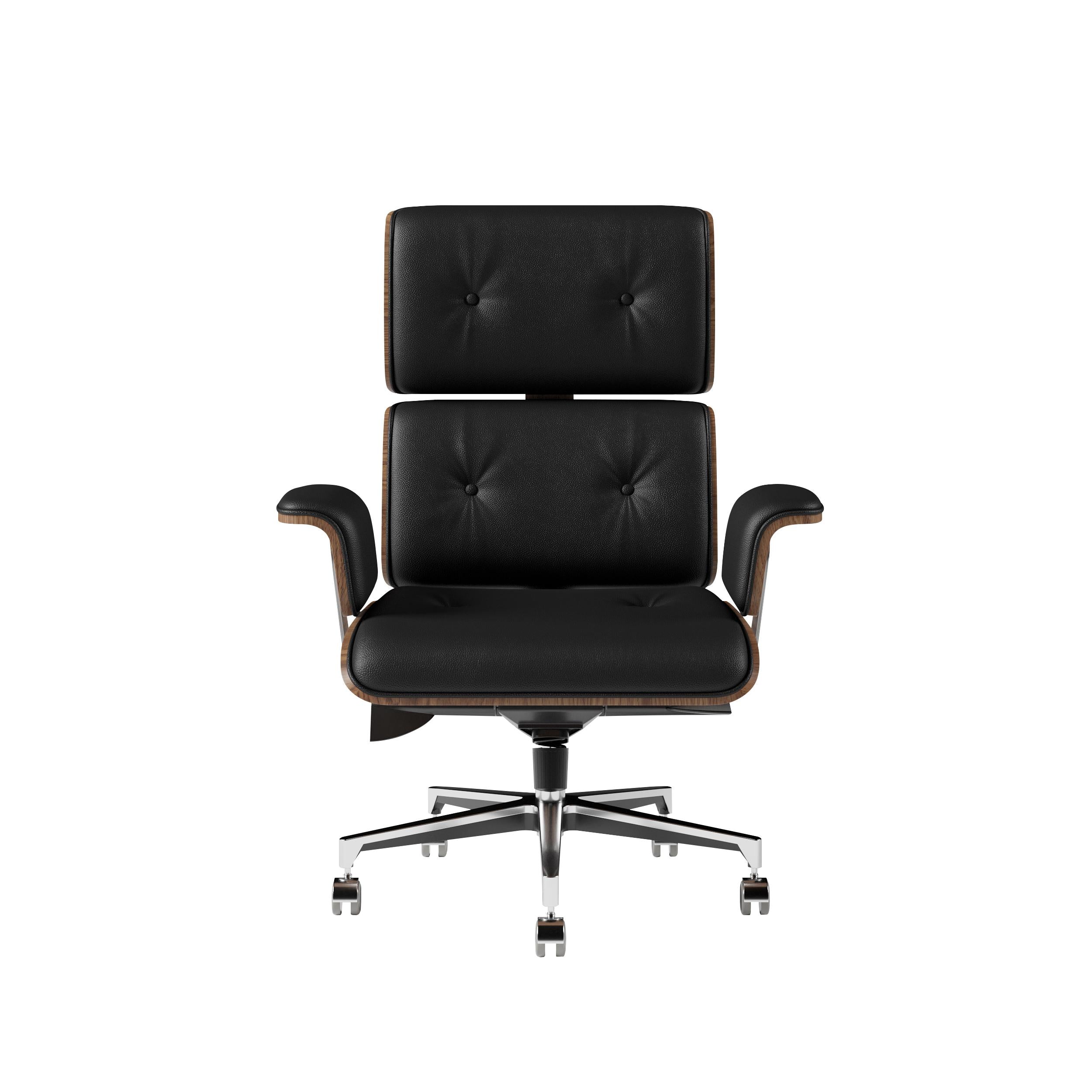 Modern Black Home Office Chair Upholstered Swivel Task Office Chair Height