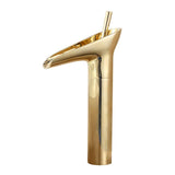 Ashfie Classic Mono Single Lever Tall Waterfall Basin Mixer Tap Solid Brass in Antique Black