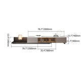 Italian Style Retractable TV Stand with 4 Drawers & LED Light-Richsoul-Furniture,Living Room Furniture,TV Stands