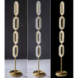 Modern Floor Lamp LED Light 4-Light Plug-in Brass Standing Lamp in Gold