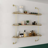 3-Tier Luxury Floating Shelves Wooden Wall Shelf Wall Mounted Shelves