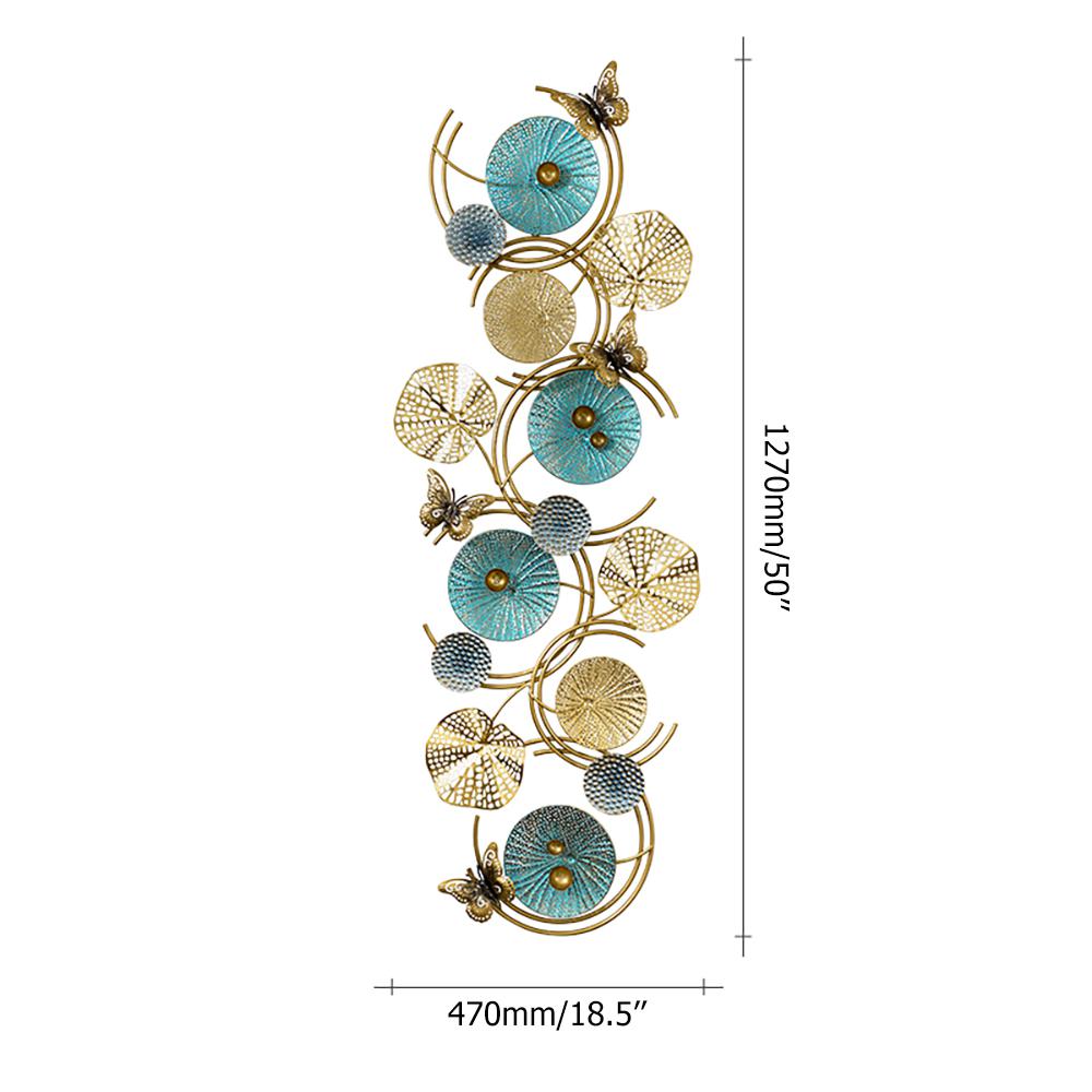 3D Lotus Leaves Wall Decor Home Luxury Metal Wall Art