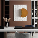 Rectangle Modern Orange Wall Decor Background Creative Geometric Wall Art