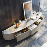 78.7" Stone Top TV Console with Drawers TV Stand in Champagne-Richsoul-Furniture,Living Room Furniture,TV Stands