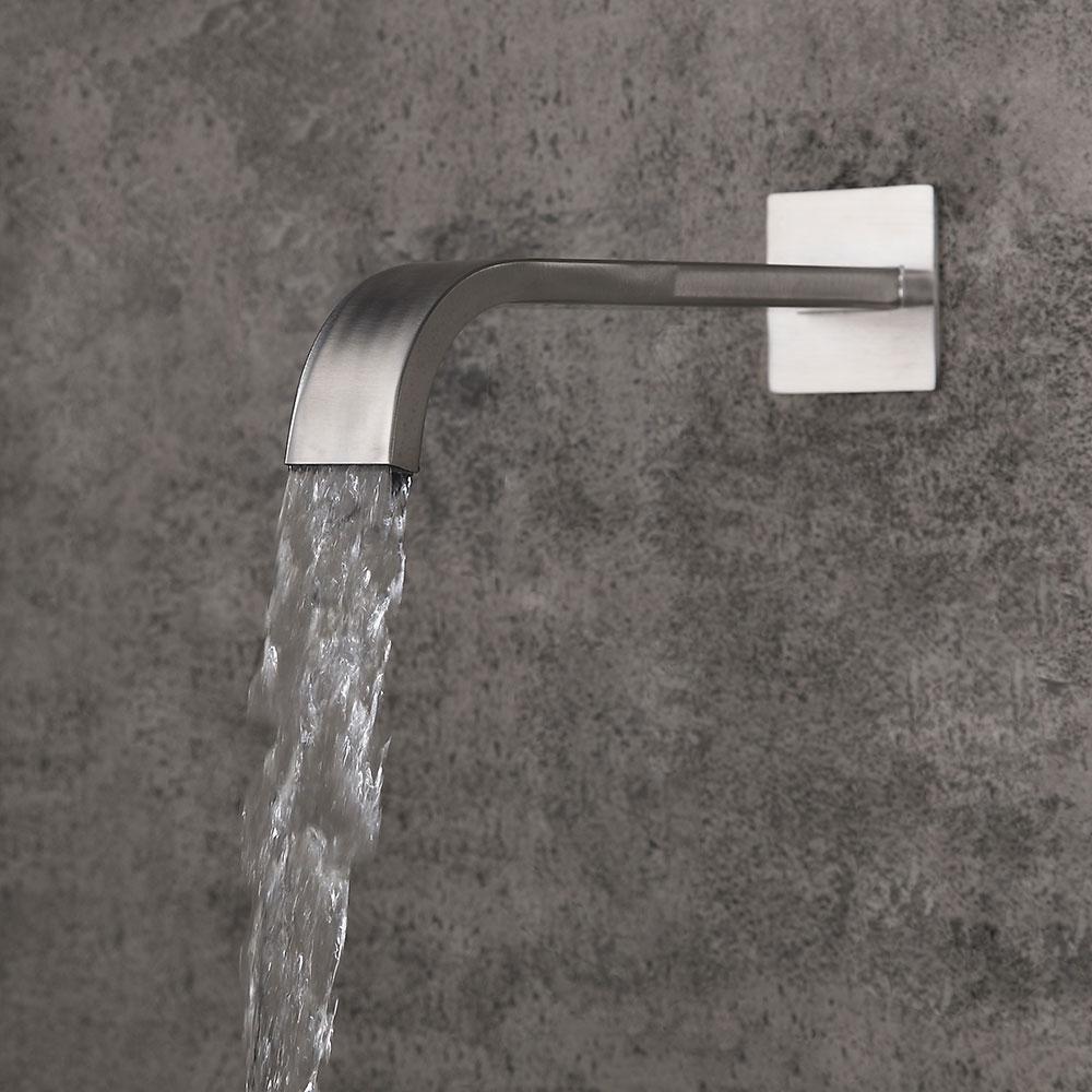 Dree LED Brushed Nickel Shower Set 10" with Hand Shower & Tub Spout Shower Combo Set