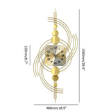 3D Modern Metal Oversized Wall Clock with Golden Geometric Frame