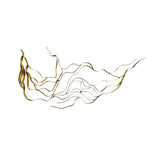 Luxury Abstract Wavy Lines Wall Decor Irregular Metal Wall Art in Gold