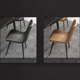 63" 5 Piece Rectangle Dining Table Set with Stone Top 4 Chairs in Gray & Black