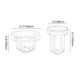 Modern Glass Coffee Table Set 2-Piece Cloud-Shaped in Orange-Coffee Tables,Furniture,Living Room Furniture