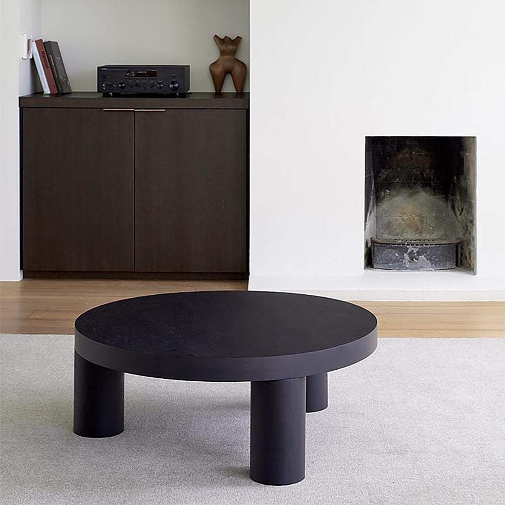 23.6" Round Natural Pine Wood Coffee Table Center Table for Living Room-Richsoul-Coffee Tables,Furniture,Living Room Furniture