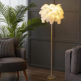 Pink Feather Gold Floor Lamp Unique Tree Standing Lamp