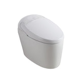 Smart One-Piece Floor Mounted Toilet and Bidet Foot Induction and Automatic Flushing with Seat in White