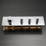Modern Thermostatic 3-Function 3-Outlet Solid Brass Faucet Shower Valve & Trims
