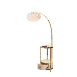 Feather Floor Lamp with Shelves & Drawer Arched Floor Lamp With End Table