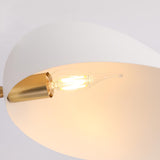 Modern 3-Light Geometric Semi Flush Mount Light Ceiling Lamp Fixture with White Shade