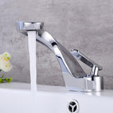 Modern Creative Bathroom Sink Faucet Single Handle One-Hole Sink Faucet Brass