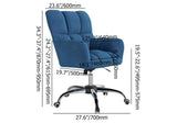 Modern Office Chair Upholstered Cotton & Linen Swivel Task Chair Height Adjustable