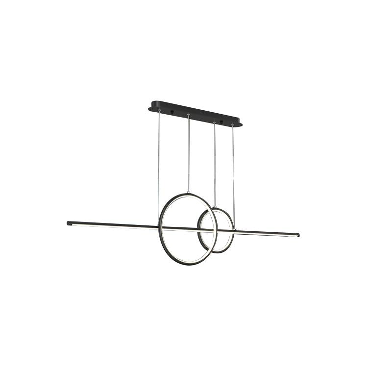 Black Island light for Kitchen LED Hanging Light with Ring Shape