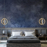 Gold Geométric Light Light 2-Ring LED HORNING LIGHT en laiton