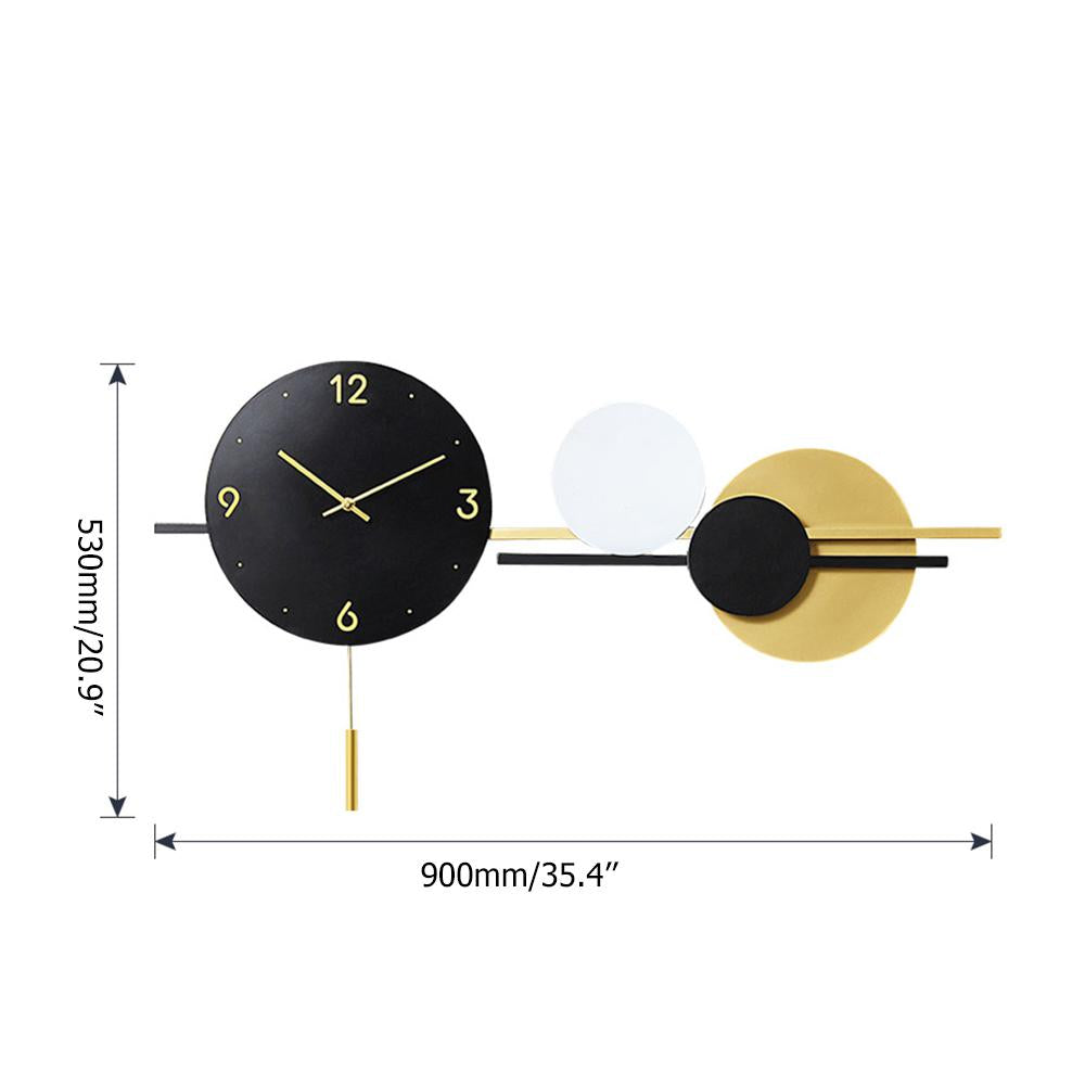 Simple Geometric Oversized Silent Wall Clock Modern Fashion Decoration