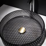 Vessel Transparent Diamond Shaped Crystal Glass Bathroom Wash Sink