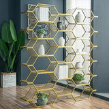 Creative Geometric Honeycomb Standard Metal Bookshelf