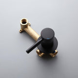 Stev Solid Brass Modern Wall-Mount Bathroom Sink Faucet with Single Handle in Matte Black