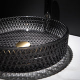 Vessel Transparent Diamond Shaped Crystal Glass Bathroom Wash Sink