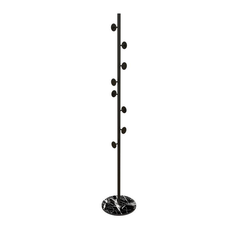 Coat Rack Brass Gold Round Hooks Entryway Freestanding Coat Hanger Marble Base