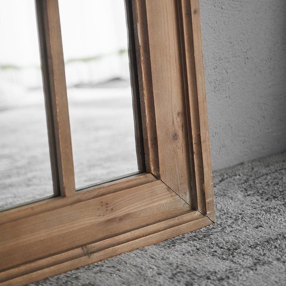 Farmhouse Full Length Mirror Wood Rectangle Floor Mirror