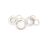 Light Luxury Creative 3D 4 Rings Round Gold Metal Wall Mirror