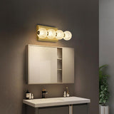 4-Light Clear Acylic Vanity Wall Light for Bathroom in Gold