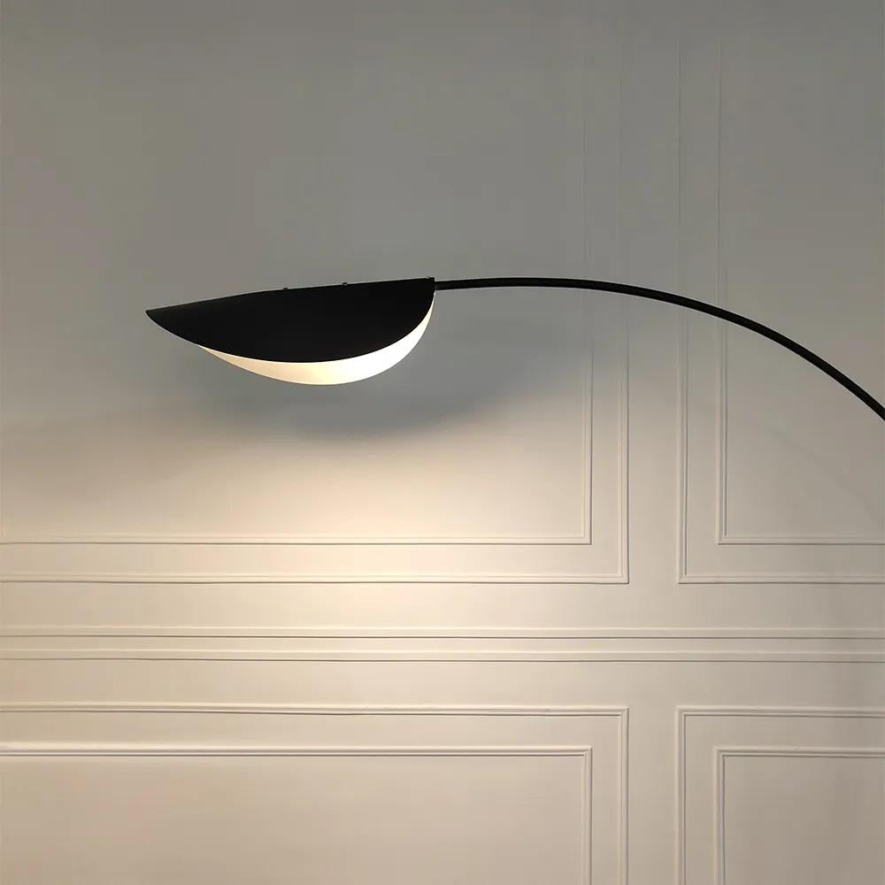 70" Tall Black Arc Floor Lamp Metal Overarching Floor Reading Lamp