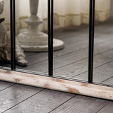 Full Length Arch Mirror Farmhouse Floor Mirror in Distressed White