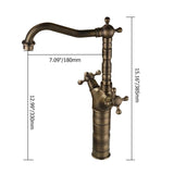 Chester Classic Style Double Cross Handle Single Hole Brass Vessel Bathroom Faucet
