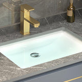 36" Floating Bathroom Vanity with Sink Stone Bathroom Vessel