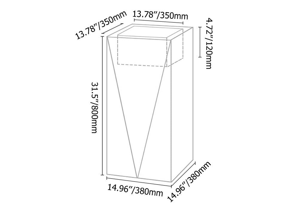 Gold Modern Luxury Stainless Steel Sink Pedestal Sink Freestanding