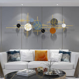 Modern Geometric Metal Wall Decor Overlapping Wall Background Art