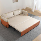 79" Full Sleeper Sofa Bed with Storage Upholstered Convertible Cotton & Linen