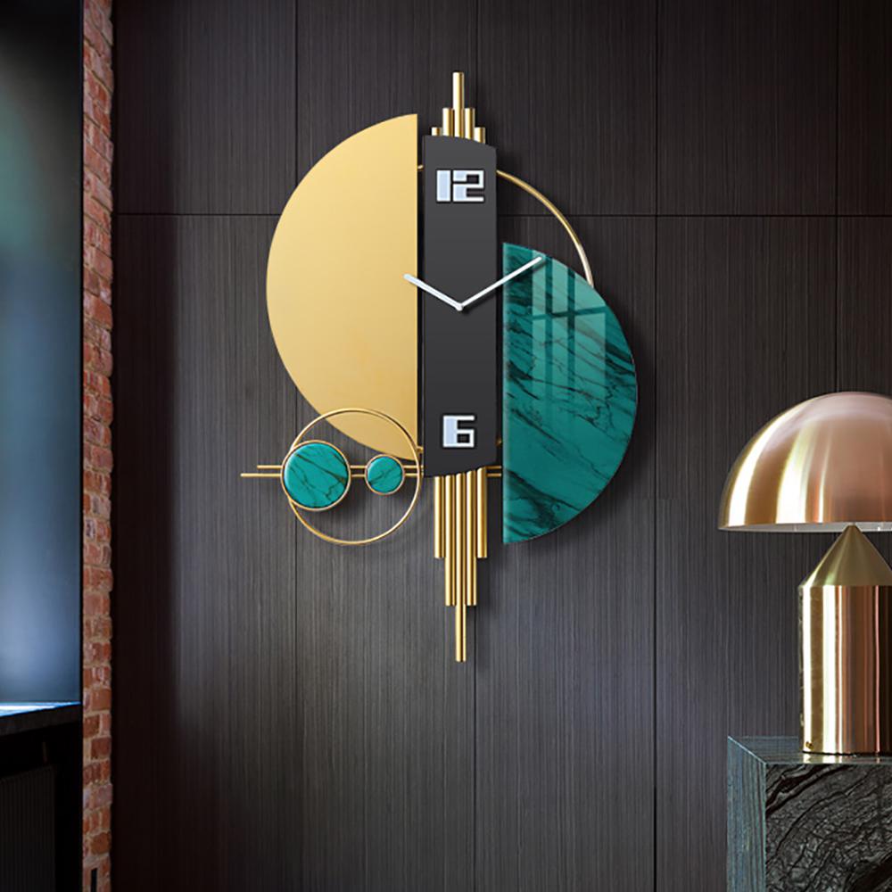 Unique Creative Geometric Oversized Wall Clock 3D Iron Home Decor