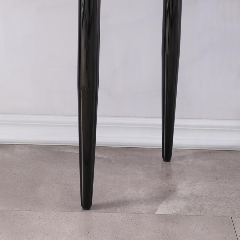 47.2" Classical Black Marble Console Table Narrow Entryway Table Stainless Steel Legs