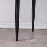 47.2" Classical Black Marble Console Table Narrow Entryway Table Stainless Steel Legs