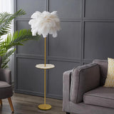 Pink Feather Gold Floor Lamp Unique Tree Standing Lamp