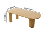 55" Farmhouse Dining Table 6 Seater Pine Wood Table Pedestal Base