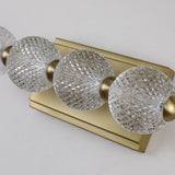 4-Light Clear Acylic Vanity Wall Light for Bathroom in Gold